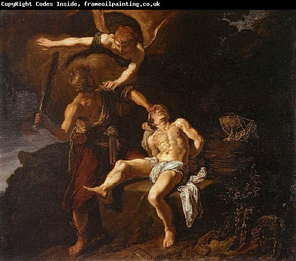 Pieter Lastman The Angel of the Lord Preventing Abraham from Sacrificing his Son Isaac